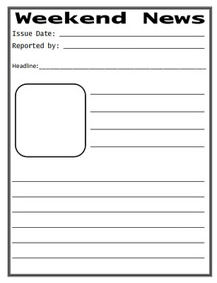 Blank Newspaper Template For Kids Free