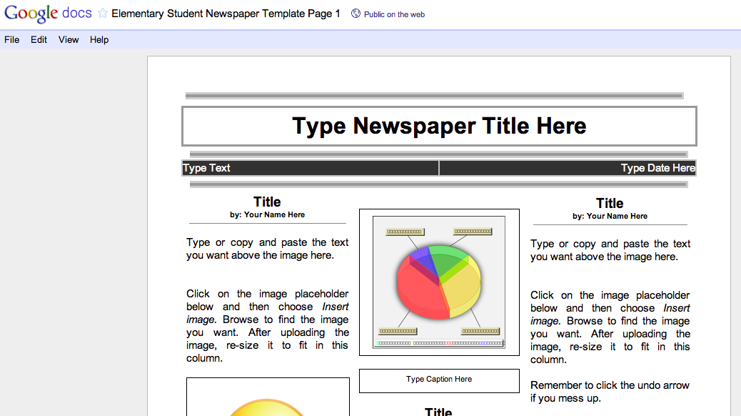 Blank Newspaper Template For Kids Pdf