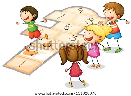 Cartoon Pictures Of Children Playing Games