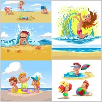 Children Playing Cartoon