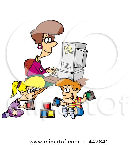 Children Playing Cartoon Clip Art