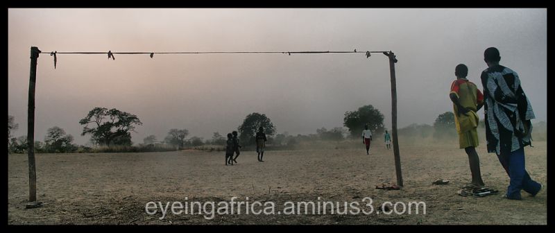 Children Playing Football In Africa