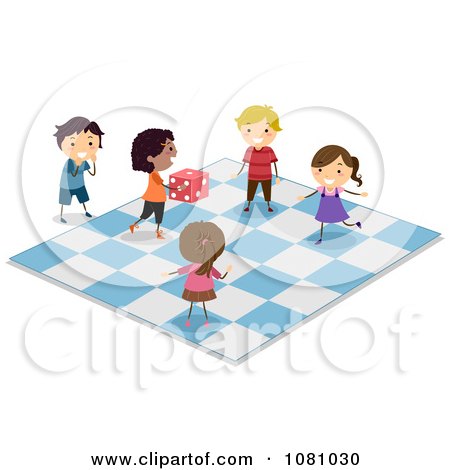 Children Playing Games Clipart