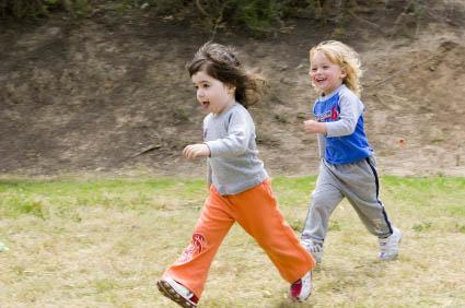 Children Playing Games Outside