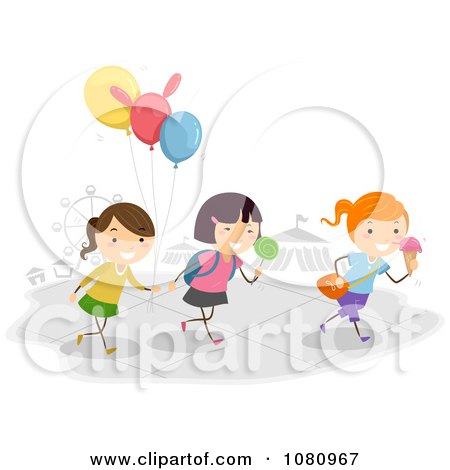 Children Playing In The Park Clipart