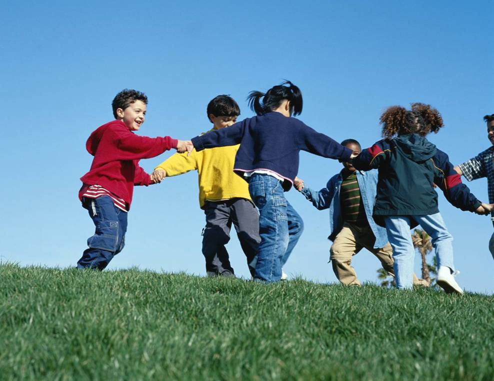 Children Playing Outside Clip Art