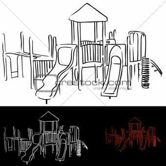 Children Playing Outside Clip Art