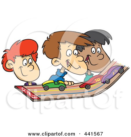 Children Playing With Toys Clipart