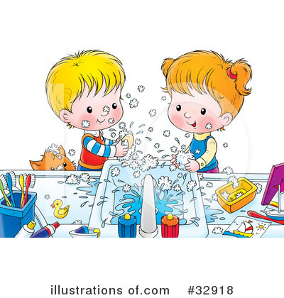 Children Playing With Toys Clipart