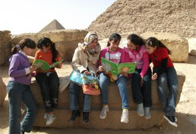 Children Reading Books Together