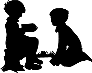 Children Reading Clip Art Free