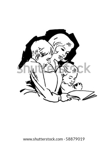 Children Reading Clip Art Free