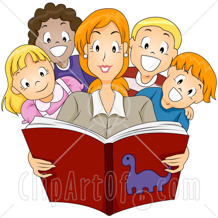 Children Reading Clip Art Free