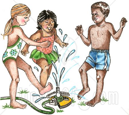 Clipart Of Children Playing Outside