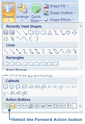 Create Action Button Powerpoint 2007