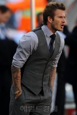 David Beckham Playing Soccer