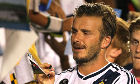 David Beckham Playing Soccer Man U