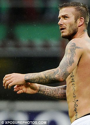 David Beckham Tattoos 2012