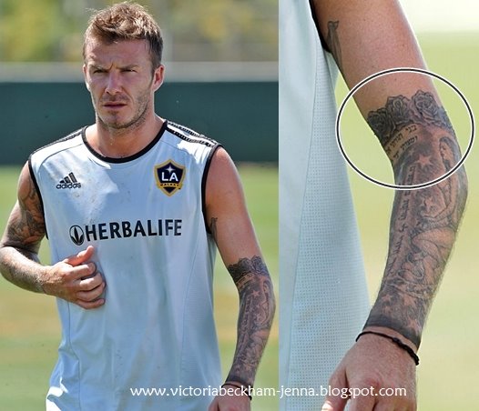 David Beckham Tattoos Back