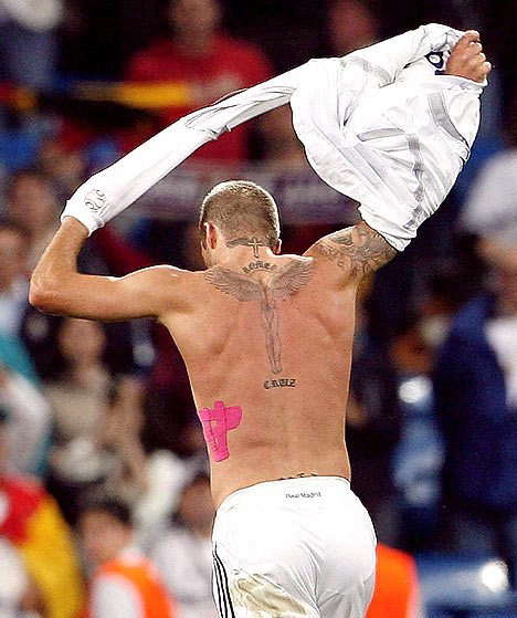 David Beckham Tattoos Back