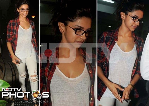 Deepika Padukone In Jeans And Shirt