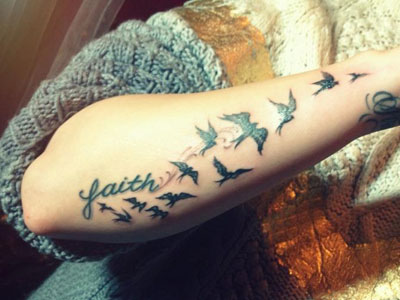 Demi Lovato Tattoo Feather