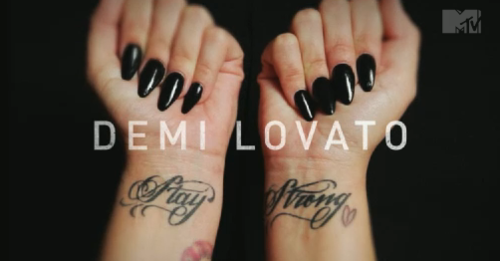 Demi Lovato Tattoo Stay Strong Font