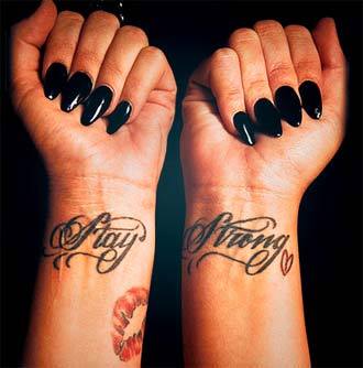 Demi Lovato Tattoos Stay Strong