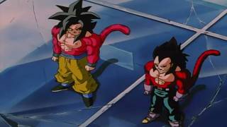 Dragon Ball Gt Goku And Vegeta Vs Omega Shenron