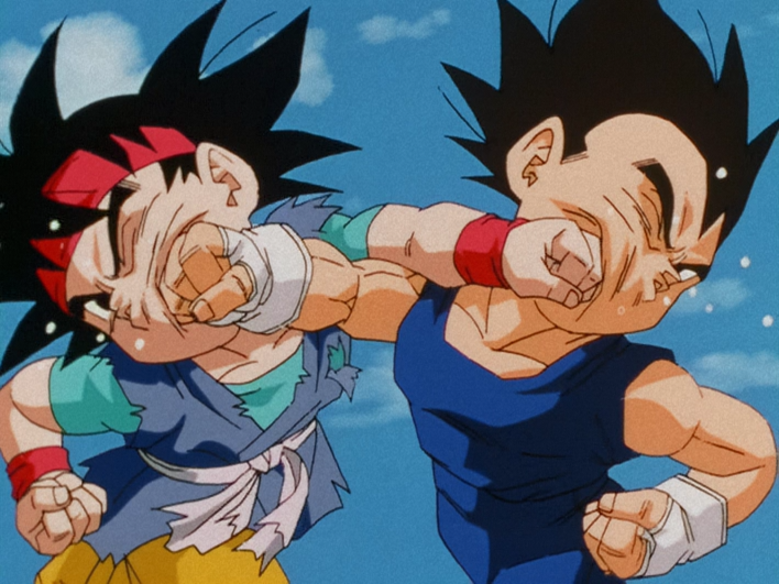 Dragon Ball Gt Goku And Vegeta Vs Omega Shenron