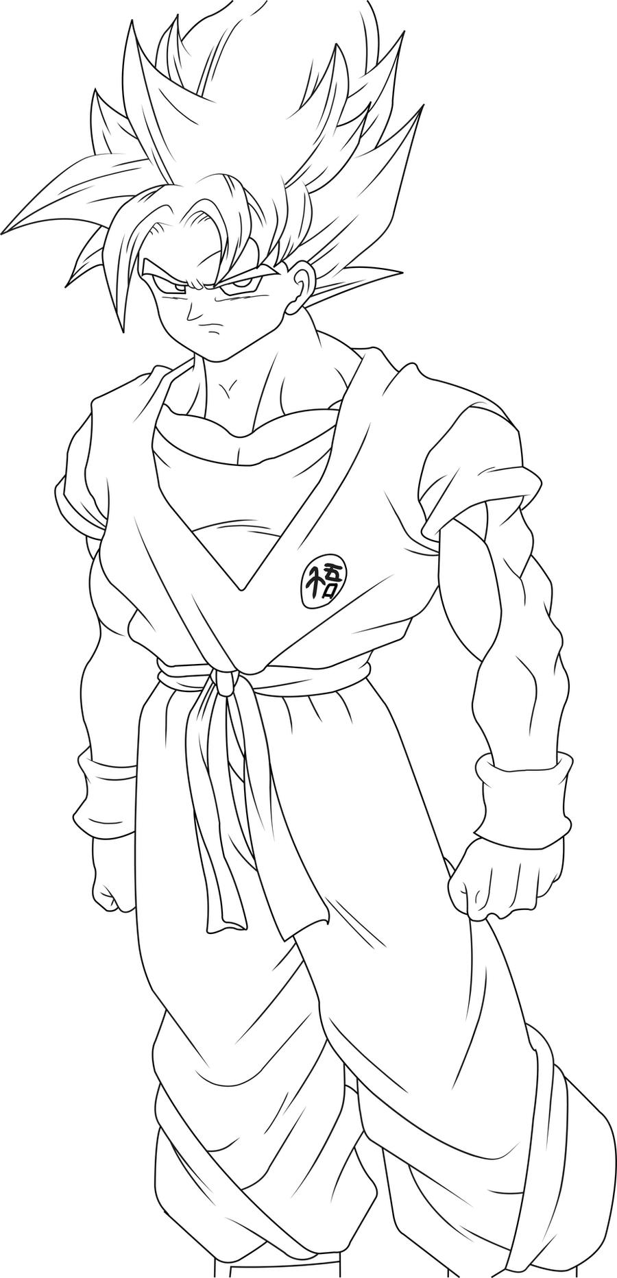 Dragon Ball Z Goku Super Saiyan 4 Coloring Pages