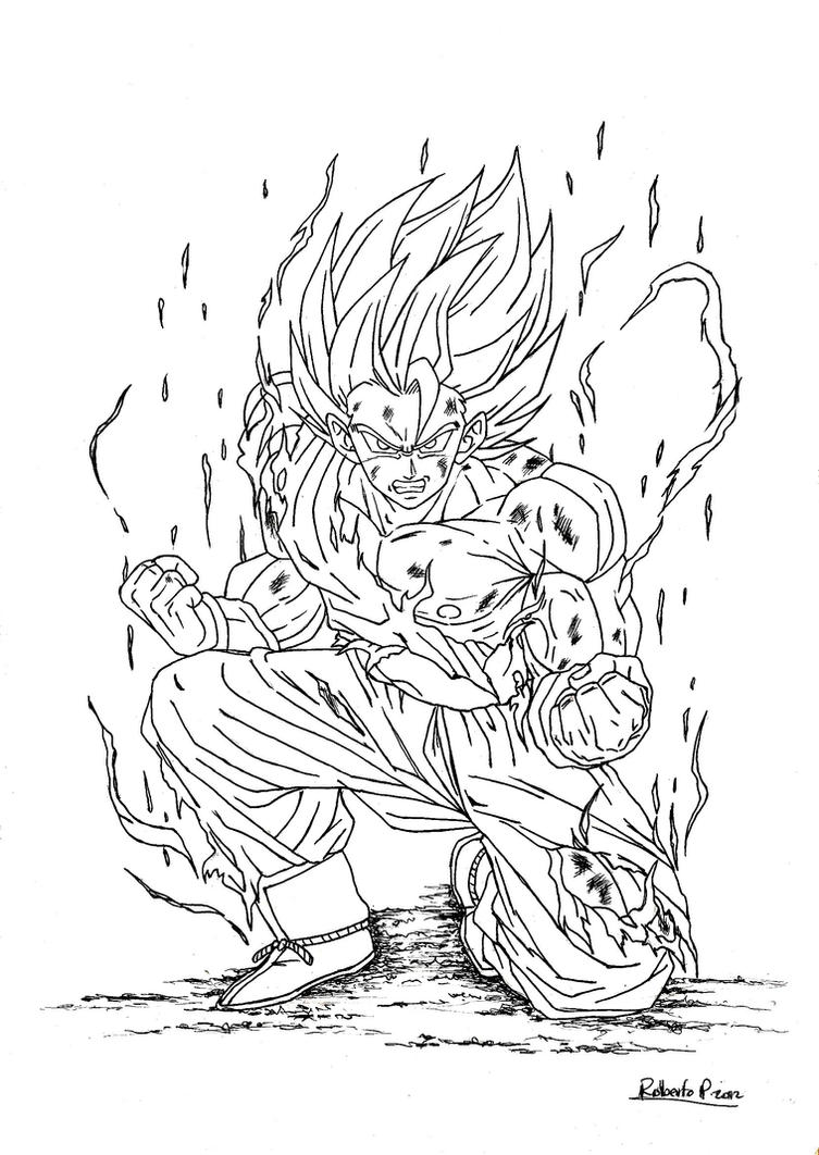 Dragon Ball Z Goku Super Saiyan 4 Coloring Pages