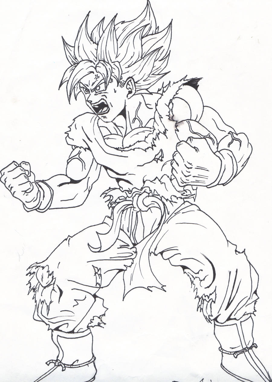 Dragon Ball Z Goku Super Saiyan 4 Coloring Pages