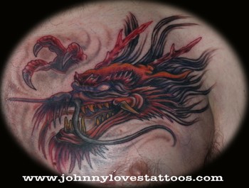 Dragon Tattoo Arm To Chest