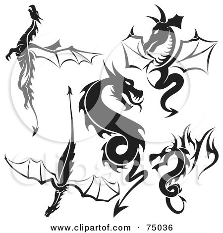 Dragon Tattoo Designs Black And White