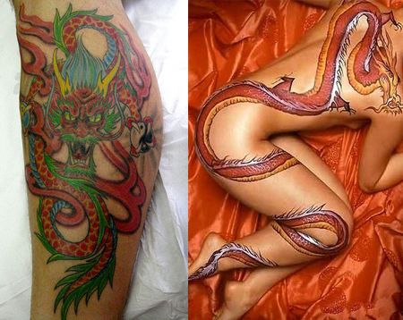 Dragon Tattoos For Women Legs