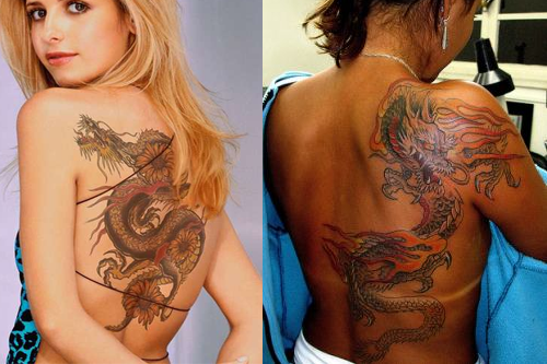 Dragon Tattoos For Women On Back