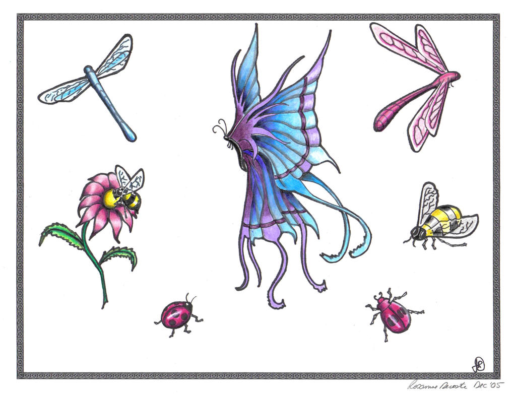 Dragonfly Tattoo Flash