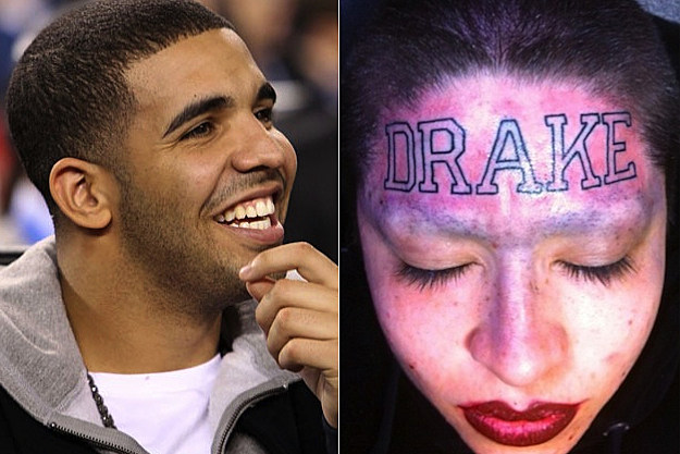 Drake Tattoo Forehead Girl