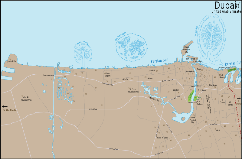 Dubai City Map