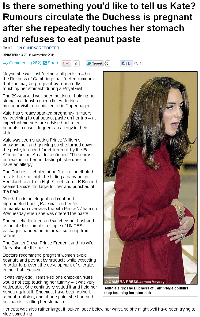 Duchess Of Cambridge Pregnant August 2012