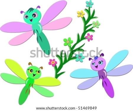 Free Cute Dragonfly Clipart