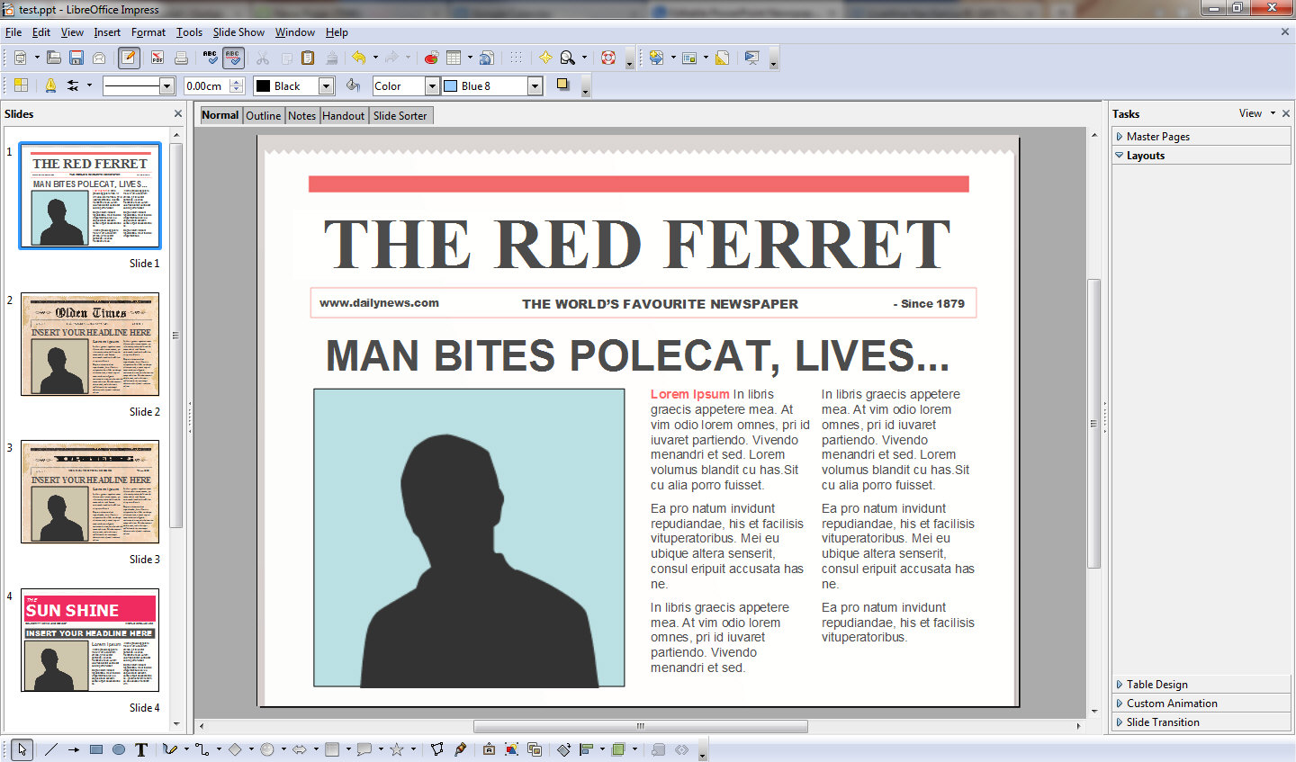 Free Newspaper Template For Microsoft Word