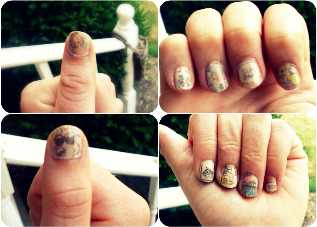 How To Do Newspaper Nails With Almond Extract