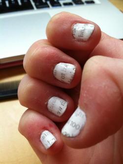 How To Do Newspaper Nails Without Rubbing Alcohol