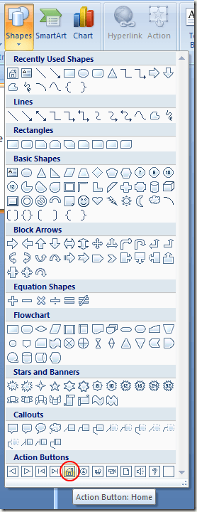 Insert Action Button Powerpoint