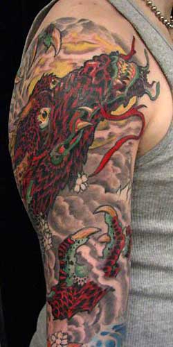 Japanese Dragon Tattoo Arm
