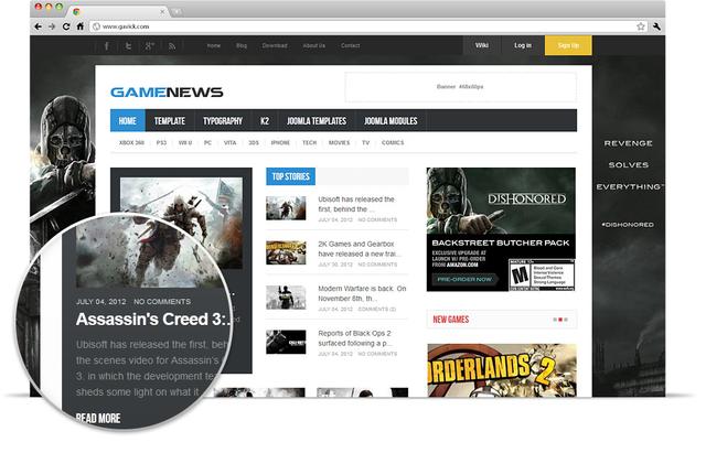 Joomla 2.5 Newspaper Templates Free