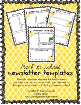 Newsletter Templates For Teachers Preschool