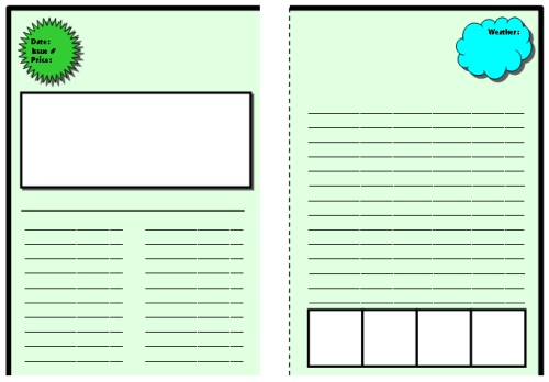 Newspaper Article Template For Students Printable